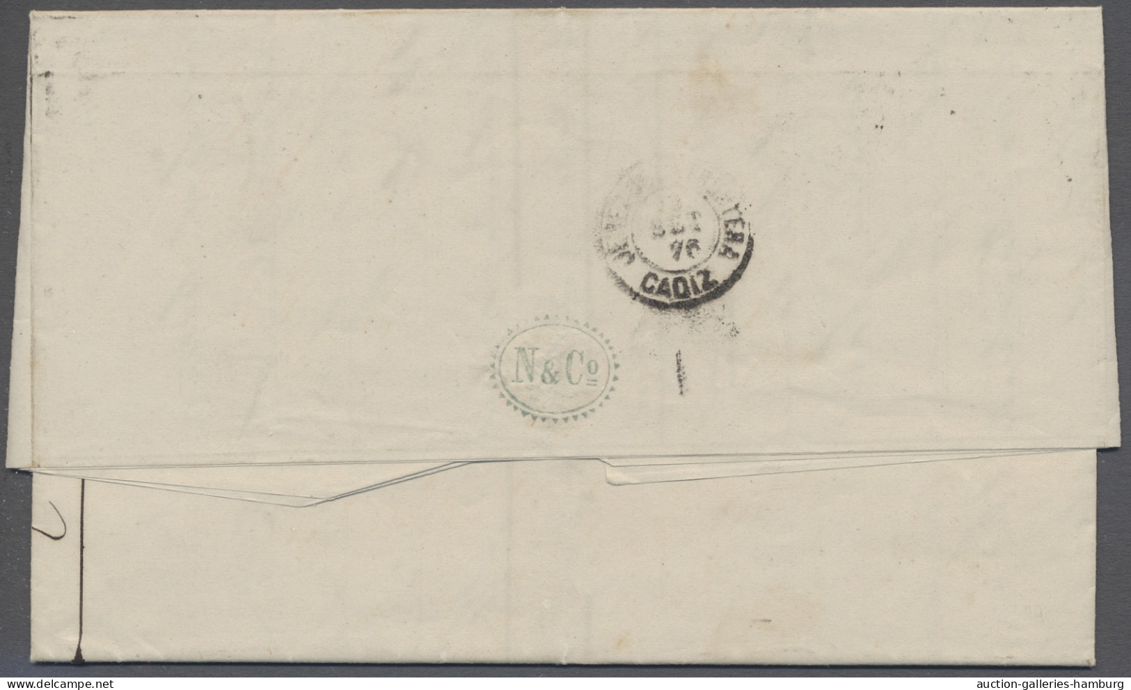 Sweden: 1876, Sep 8, Destination Spain! El Bearing 20 Öre Numeral Type Perf 14 F - Lettres & Documents