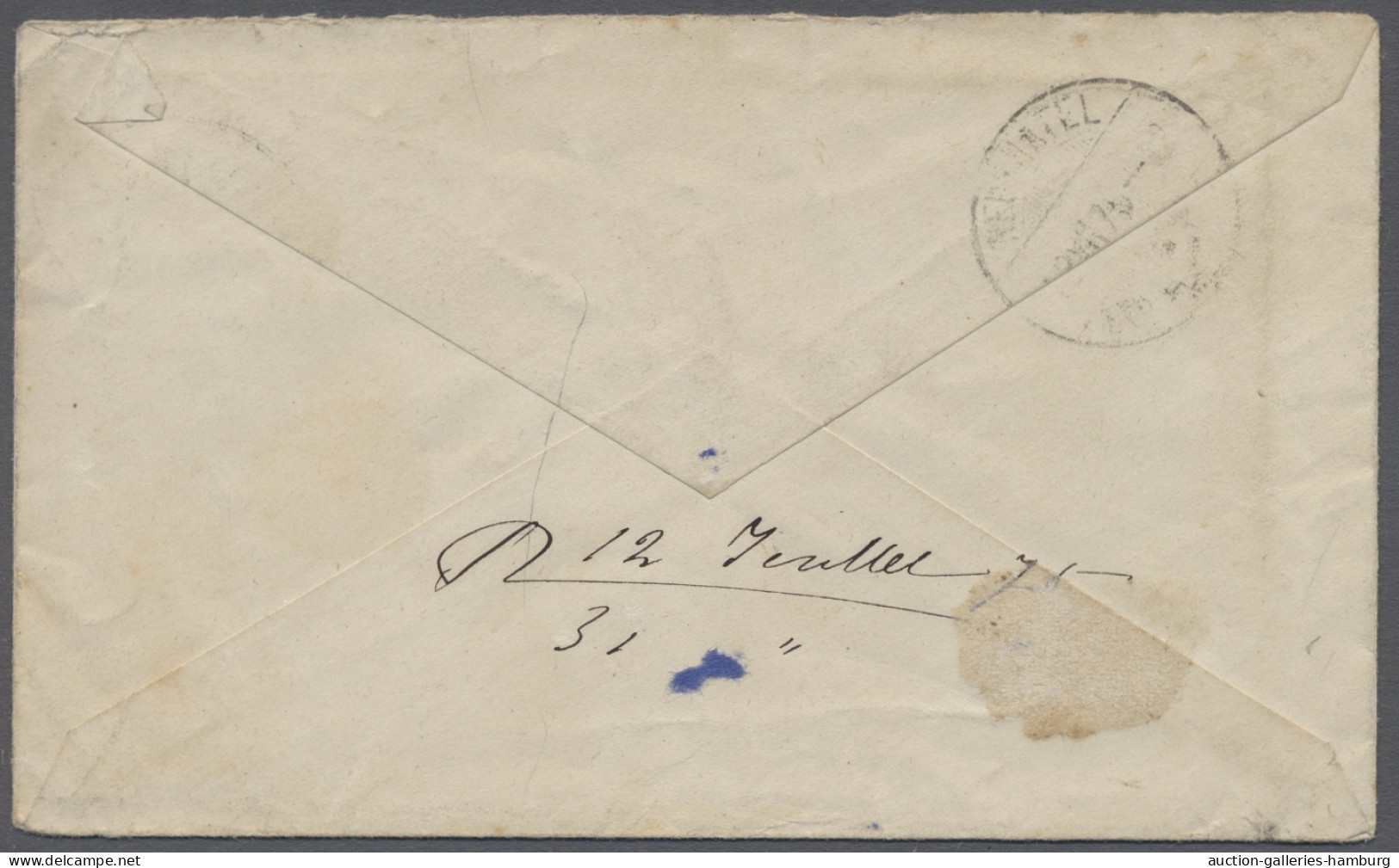 Sweden: 1875, Jul 8, Small Envelope Sent From FURUSUND To Switzerland, Franked 2 - Covers & Documents