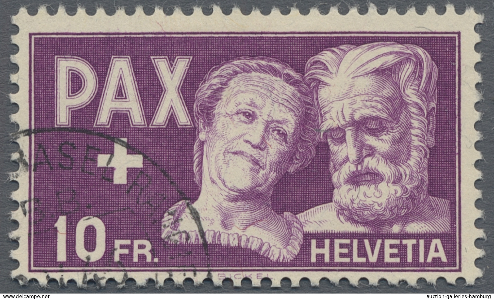 Schweiz: 1945, PAX-Satz, 13 Werte Sauber Mit Rundstempel Entwertet, Die 2 Fr. Mi - Used Stamps