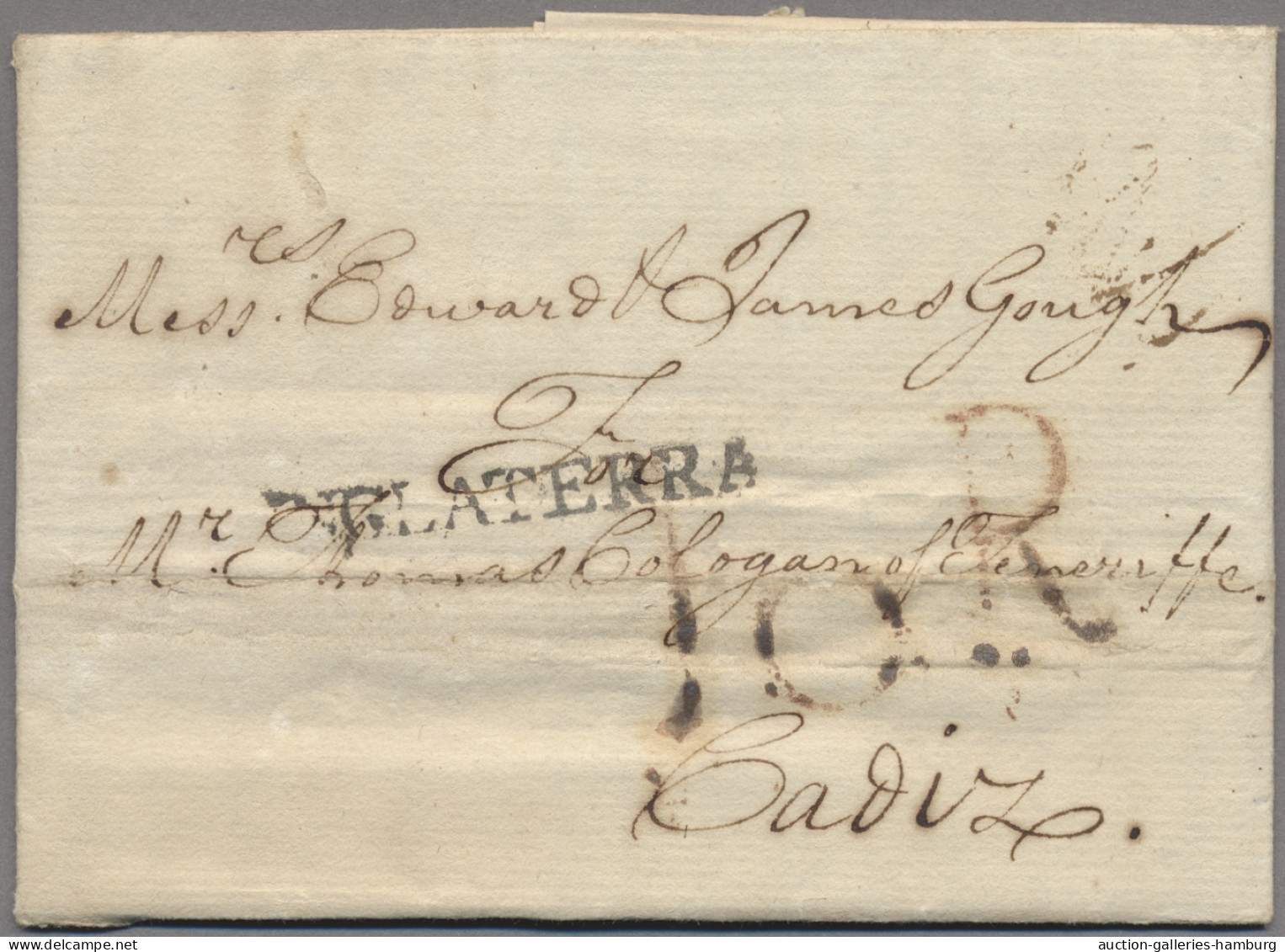 Spain -  Pre Adhesives  / Stampless Covers: 1792, EL From London To Cadiz With S - ...-1850 Prephilately