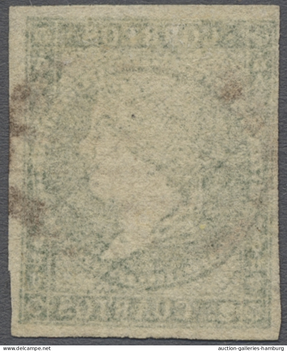 Spain: 1856, Königin Isabella II. Nach Rechts Mit Lorbeerkranz, Wz. 2 (gekreuzte - Oblitérés