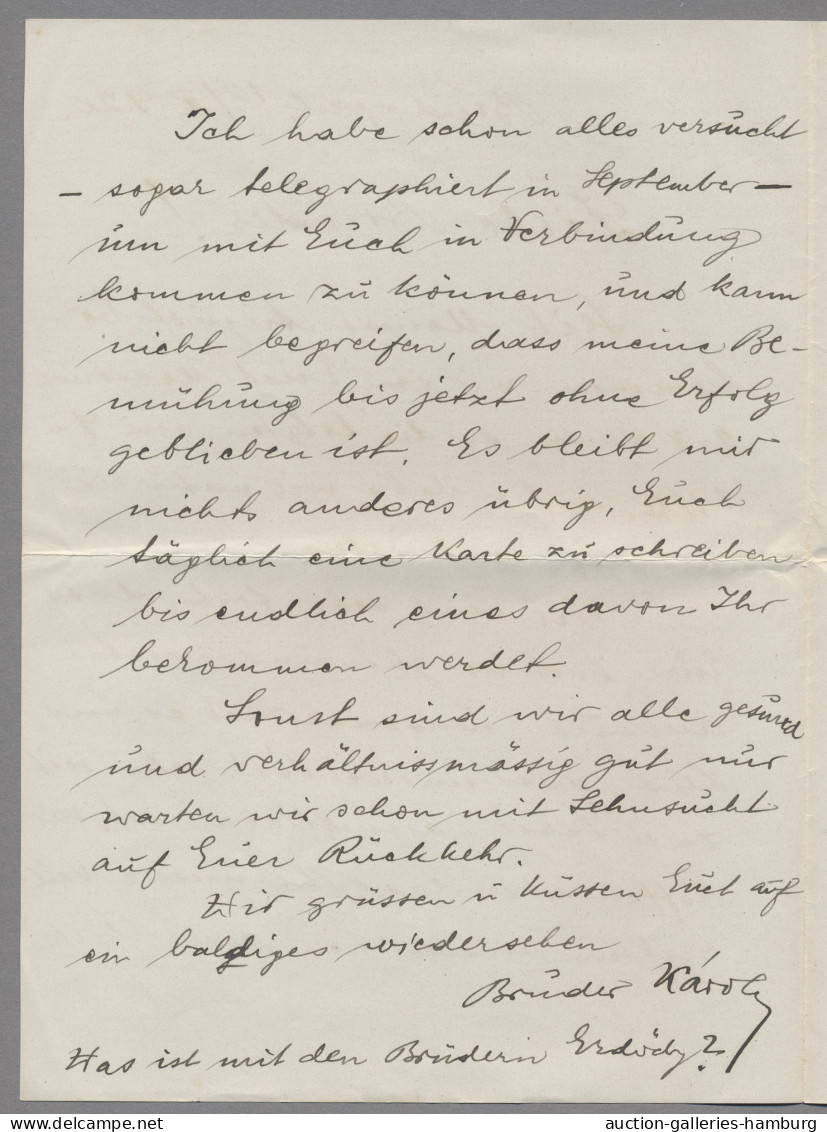 Hungary - Specialities: 1920, Kriegsgefangenenbrief Mit Inhalt Von Budapest über - Autres