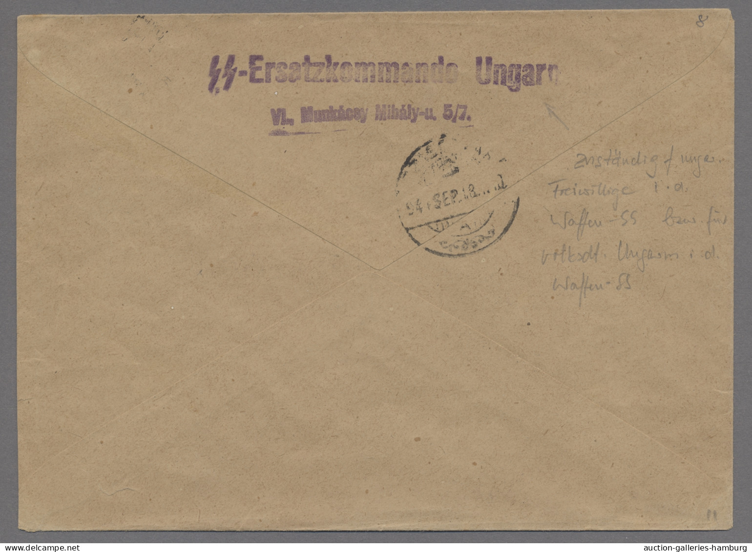 Hungary - Specialities: 1944, Unfrankierter Dienst-Einschreibebrief Mit Stempel - Other