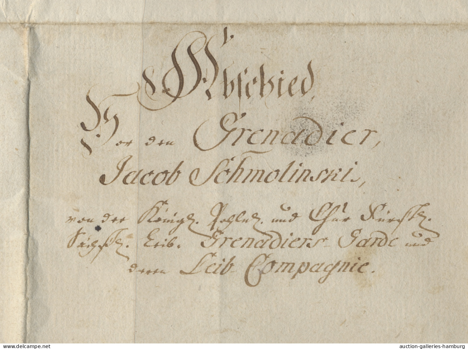 Autographen: CHRISTOPH FRIEDRICH GRAF Zu SOLMS; 1754, Dokument Vom 29. August 17 - Other & Unclassified