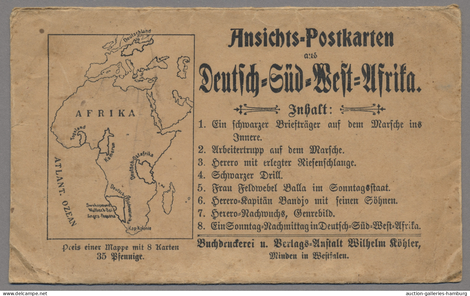 Ansichtskarten: Deutschland: DEUTSCH-SÜDWESTAFRIKA, 1905ff., Zwei AK-Editionen, - Otros & Sin Clasificación