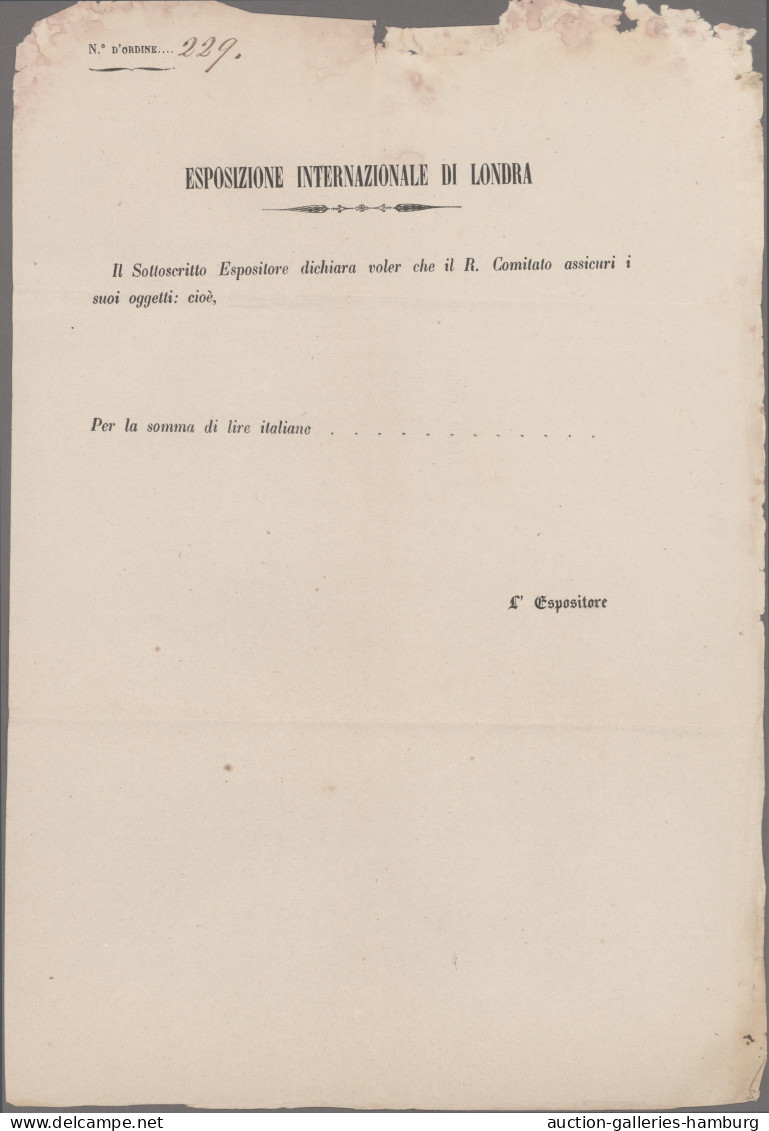 Thematics: Fairs, World Exhibitions: 1862, "International Exhibition In London", - Otros & Sin Clasificación