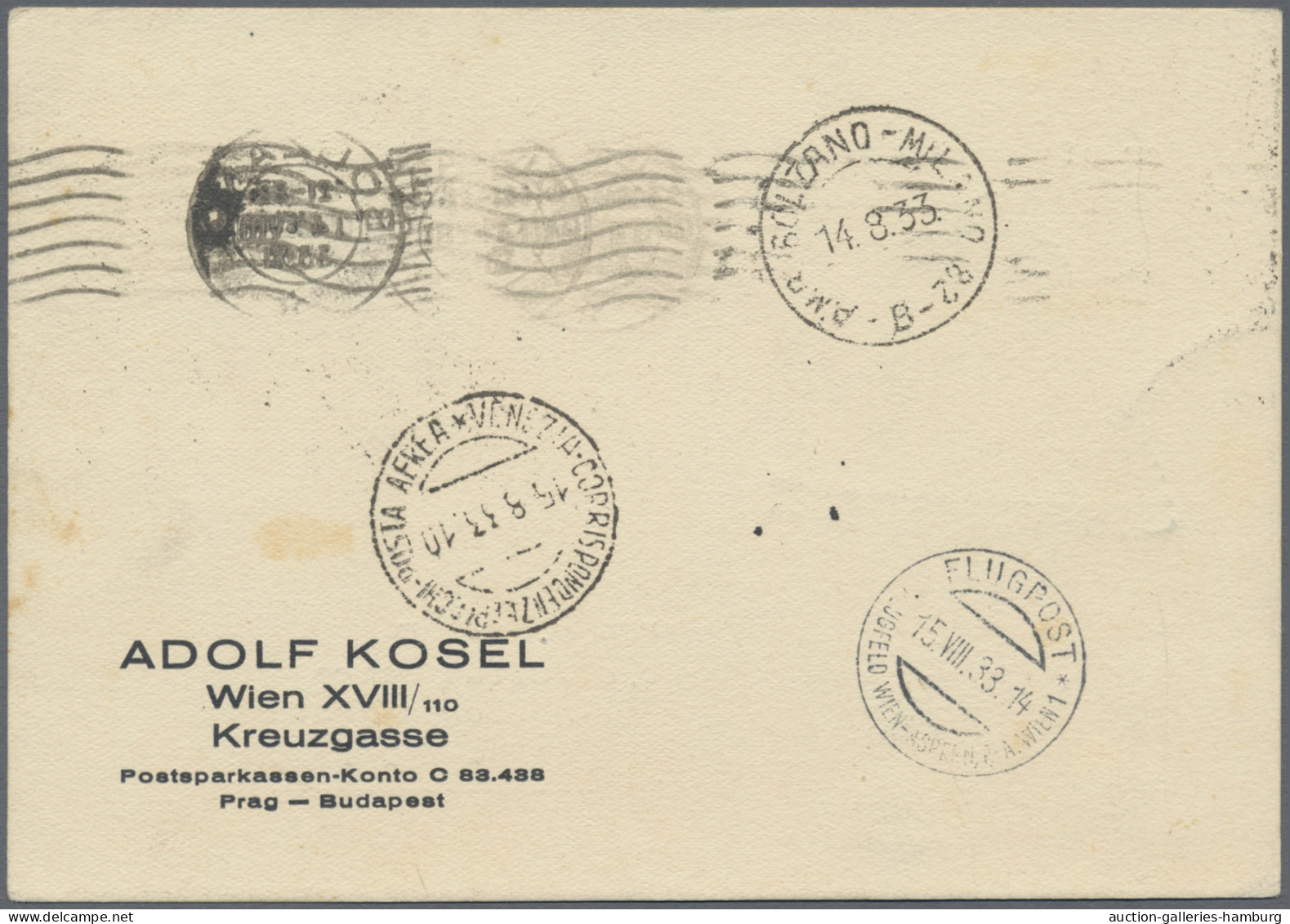 Thematics: Scouts: 1933, Hungary, Gödöllö Jamboree, Airmail Card From "BOLZANO 1 - Other & Unclassified
