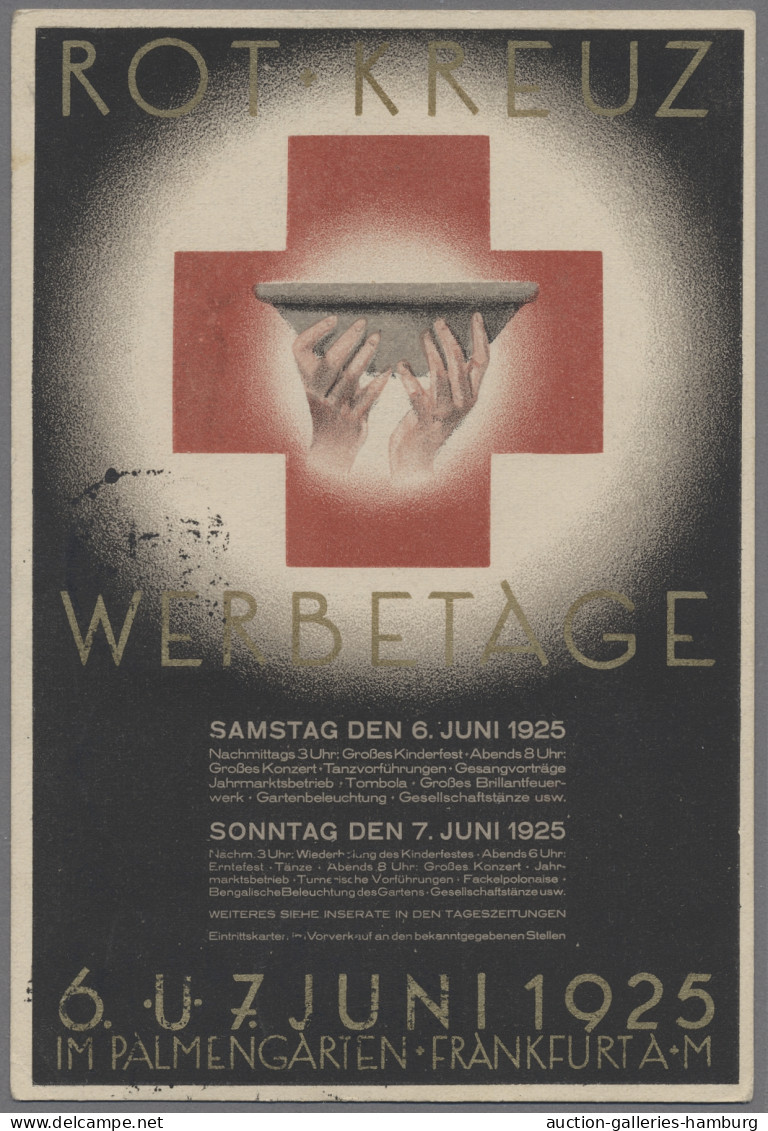 Thematics: Red Cross: 1925, ROTKREUZ-WERBETAGE, Frankfurt / Main, 6./7.6.1925, S - Red Cross