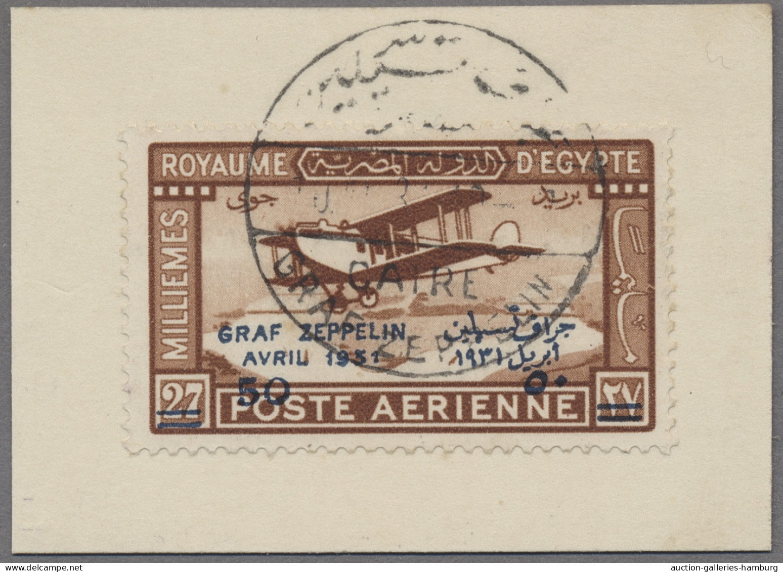 Zeppelin Mail - Overseas: 1931, Landungsfahrt Nach Ägypten, ägyptische Sondermar - Zeppelines