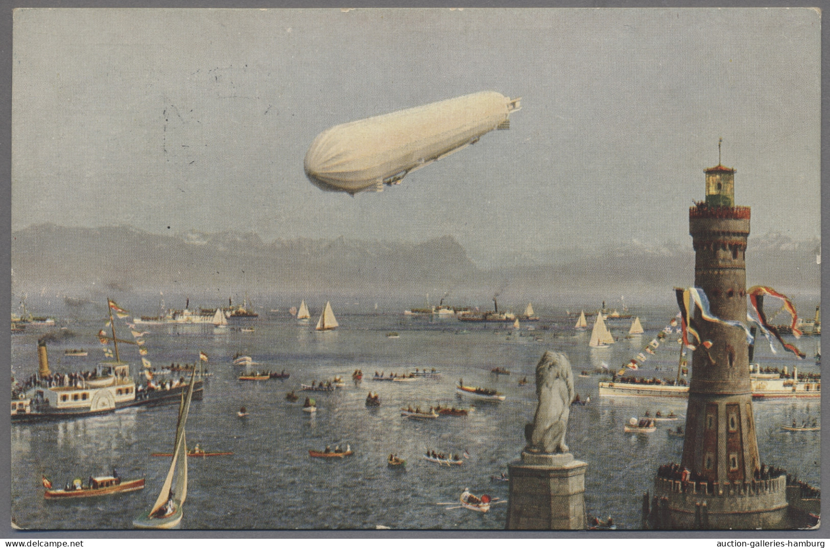 Zeppelin Mail - Germany: HANSA: 1912, Germania 5 Pfg.-Privatganzsache Mit Abbild - Poste Aérienne & Zeppelin