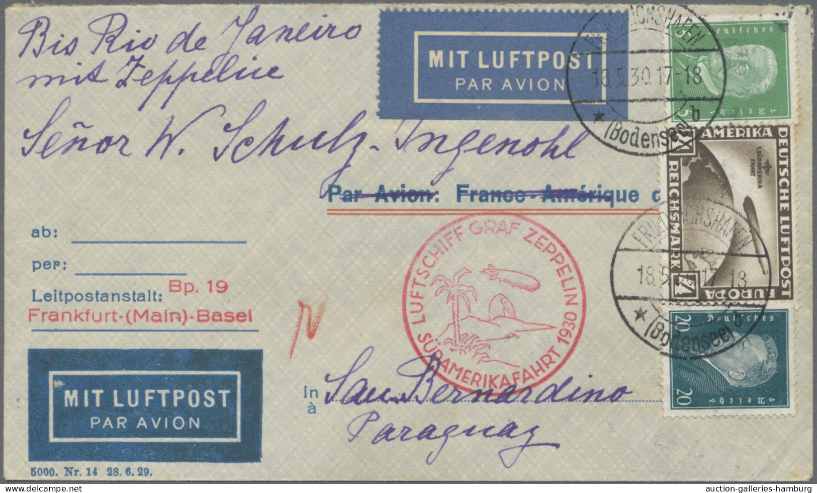 Zeppelin Mail - Germany: 1930, Südamerikafahrt, Friedrichshafen - Rio De Janeiro - Correo Aéreo & Zeppelin