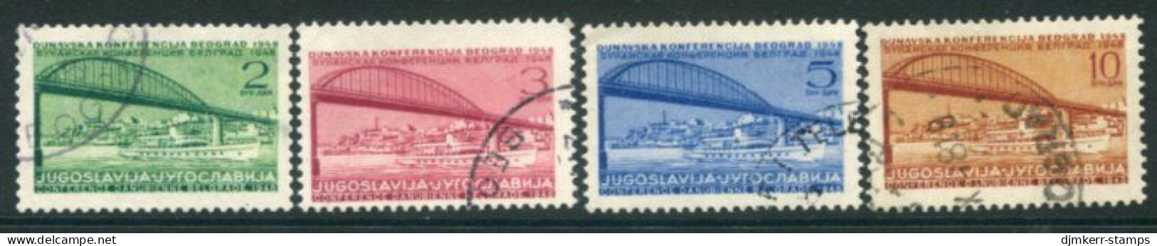 YUGOSLAVIA 1948  Danube Conference Used.  Michel 548-51 - Oblitérés