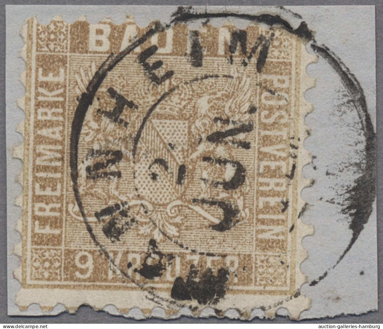 Baden - Marken Und Briefe: 1862f., Wappen Mit Liniertem Hintergrund, 9 Kr. Hello - Other & Unclassified