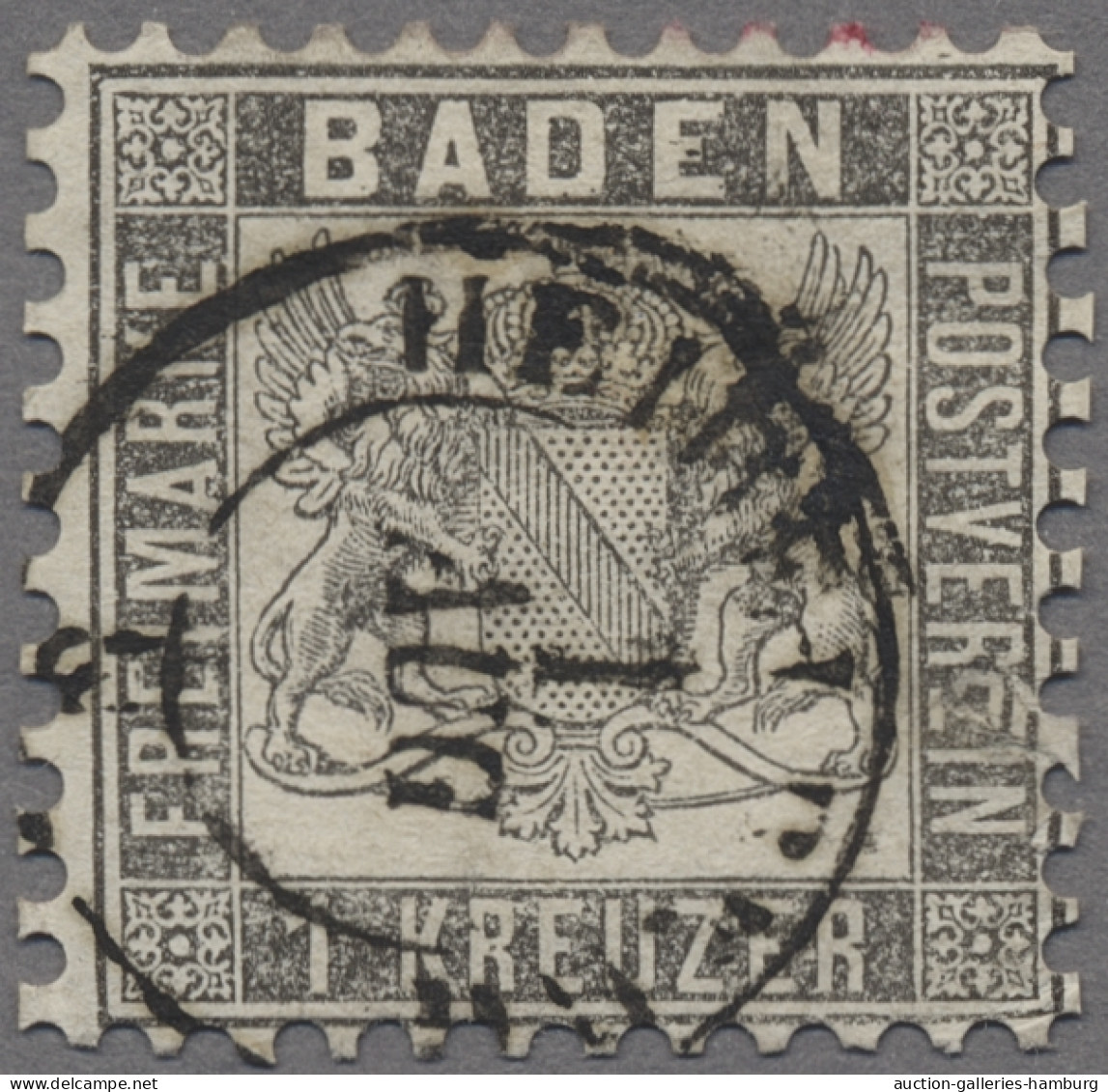 Baden - Marken Und Briefe: 1862, Freimarke 1 Kreuzer In Der Guten Farbvariante S - Other & Unclassified