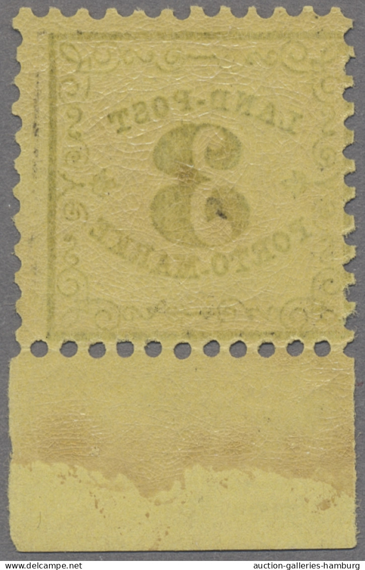 Baden - Landpostmarken: 1862, Landpost-Portomarke 3 Kr. Gelb Auf Dickem Papier, - Autres & Non Classés