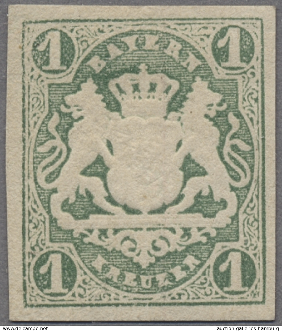 Bayern - Marken Und Briefe: 1867, Staatswappen Geschnitten, 1 Kr. In Der Bessere - Otros & Sin Clasificación