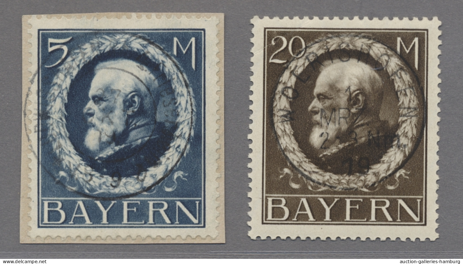 Bayern - Marken Und Briefe: 1914ff., König Ludwig III., Friedensdruck, Die Drei - Altri & Non Classificati