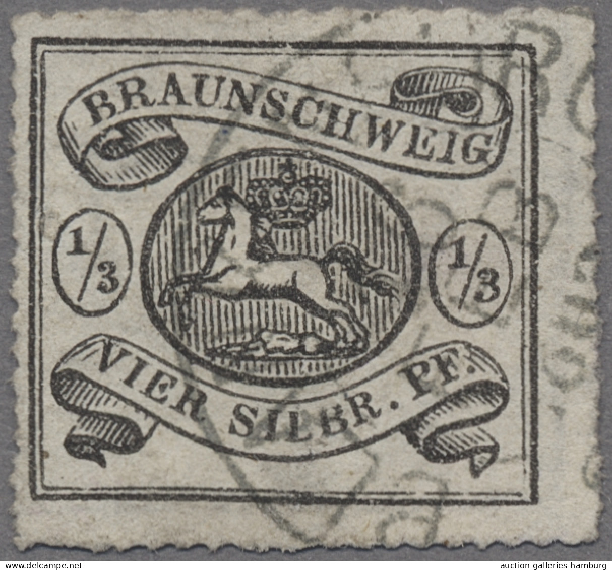 Braunschweig - Marken Und Briefe: 1864, Freimarke 1/3 Sgr./4 Spfg. Schwarz Auf G - Brunswick