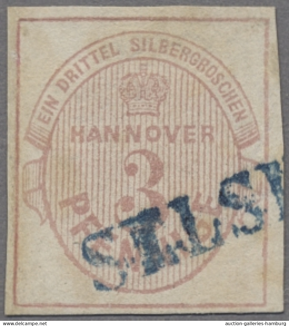 Hannover - Marken Und Briefe: 1853, Freimarke 3 Pf./ 1/3 Sgr. Karmin, Entwertet - Hanover