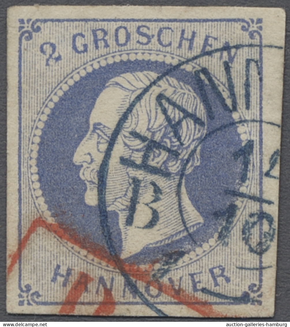 Hannover - Marken Und Briefe: 1859, "Georg V." 2 Gr. Lebhaftlilaultramarin Vollr - Hanover
