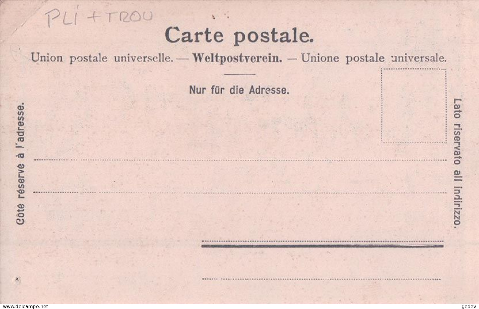 Montricher VD, Rue Animée, Pension Haute-Vue A. Chenuz Et Bureau De Poste (755) Pli D'angle Et Trou D'épingle - Montricher