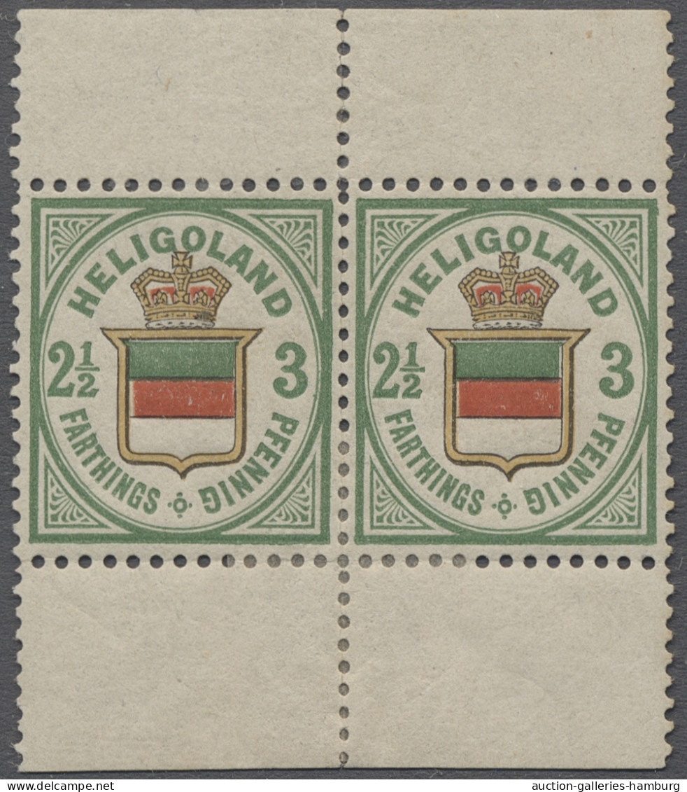Helgoland - Marken Und Briefe: 1876, Freimarke 2 1/2 F./3 Pf. Grün/dunkelorange/ - Heligoland