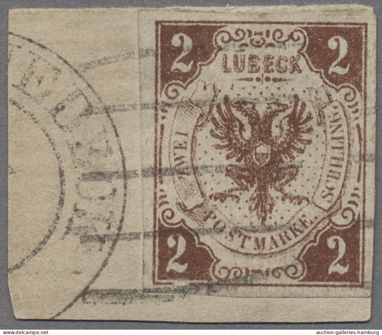 Lübeck - Marken Und Briefe: 1859, Freimarke 2 S. Lebhaftrötlichbraun Mit Wasserz - Luebeck