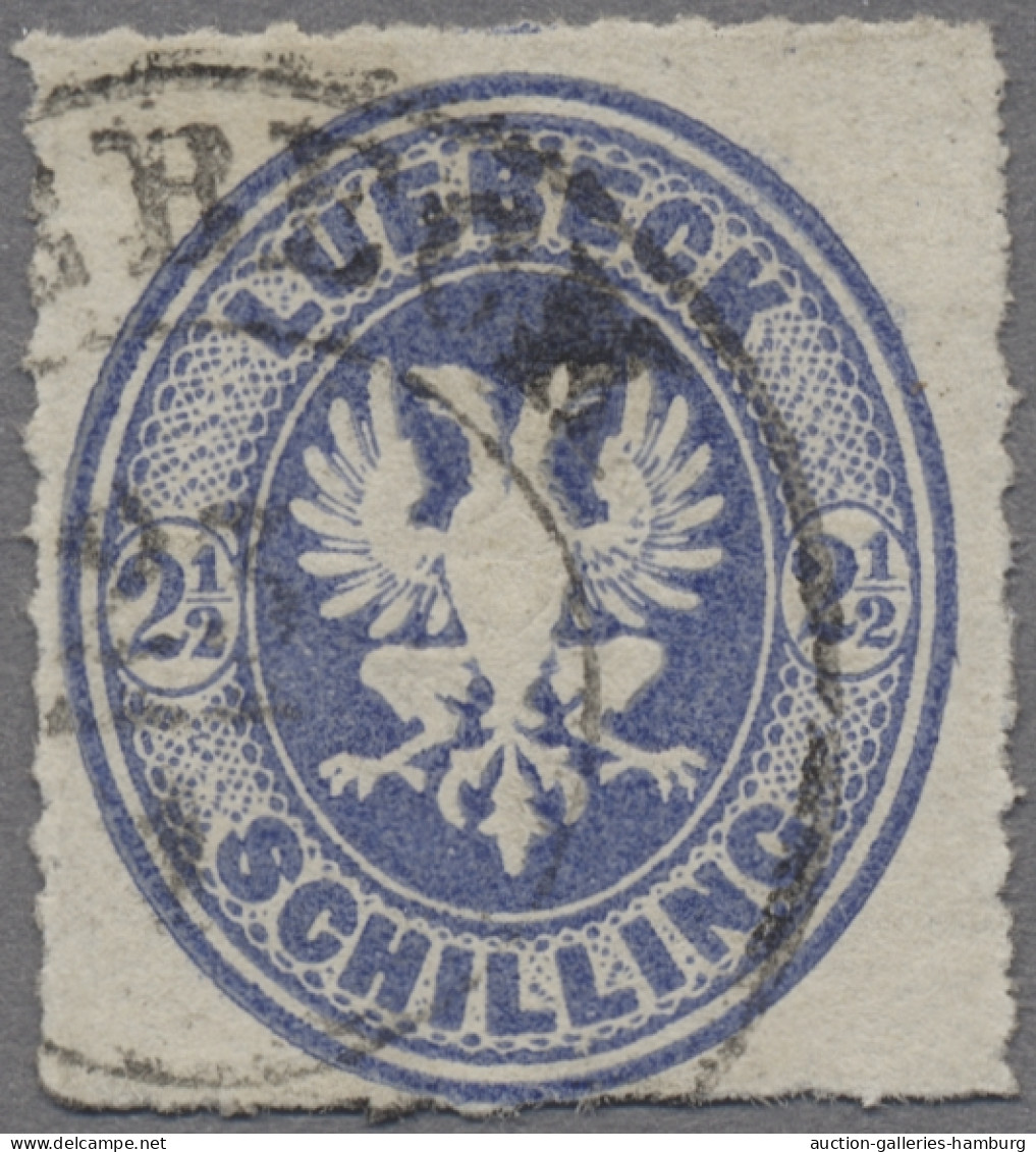 Lübeck - Marken Und Briefe: 1863f., Wappen Auf Farbigem Grund Im Oval, 2 1/2 Sch - Luebeck