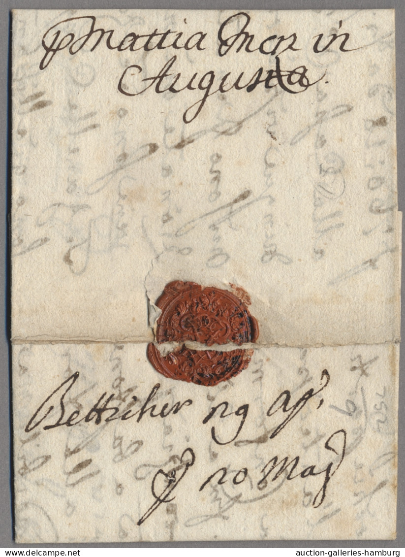 Sachsen - Vorphilatelie: 1732, Brief Aus Leipzig Nach Florenz über Den Forwardin - Prephilately