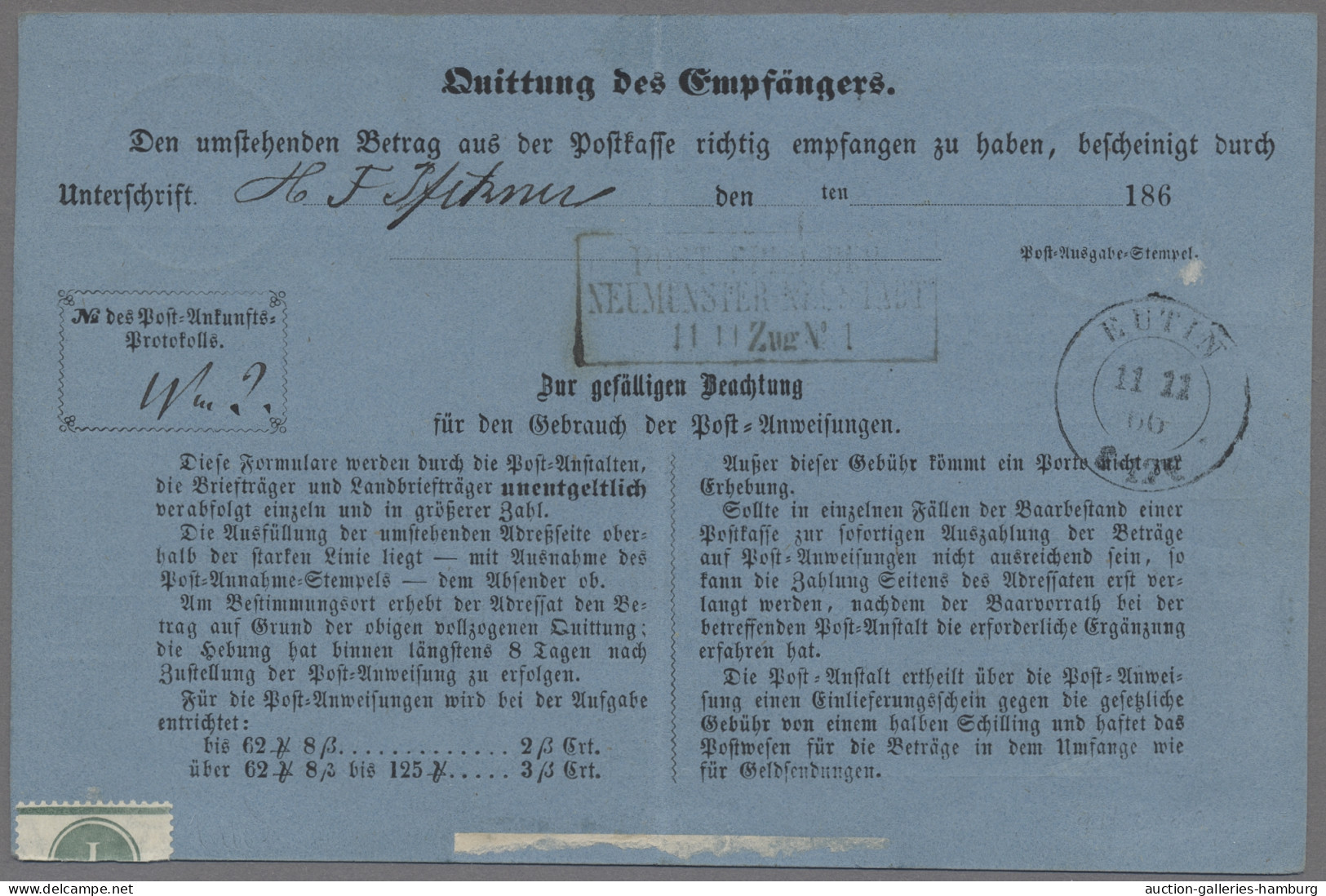 Schleswig-Holstein - Marken Und Briefe: 1865, Freimarke 2 Schilling Grauultramar - Other & Unclassified