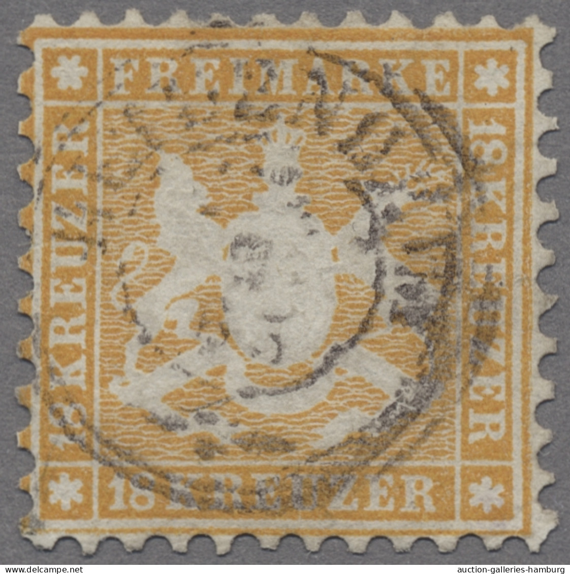 Württemberg - Marken Und Briefe: 1863, Freimarke 18 Kreuzer Orangegelb Mit 10er - Other & Unclassified