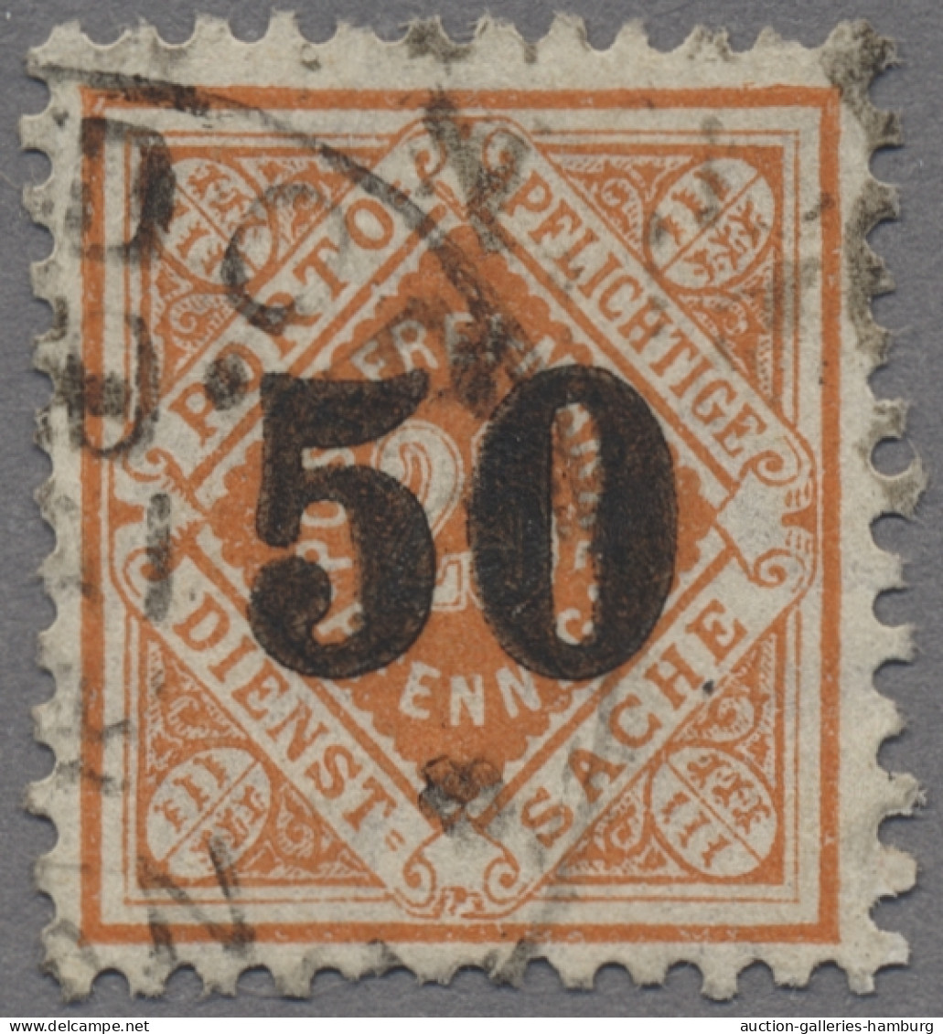Württemberg - Marken Und Briefe: 1923, Dienstmarken, Ziffer In Raute Mit Wertauf - Sonstige & Ohne Zuordnung