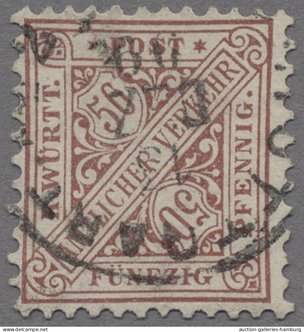 Württemberg - Marken Und Briefe: 1899, Dienstmarken, 50 Pf. Lebhaftbraunrot, Zei - Autres & Non Classés