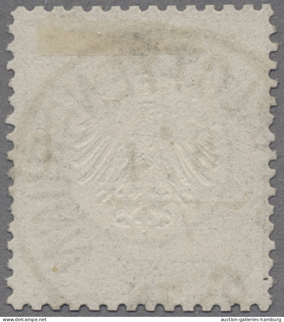 Deutsches Reich - Brustschild: 1873, Kleiner Brustschild, 5 Gr. Ockerbraun, Glas - Oblitérés