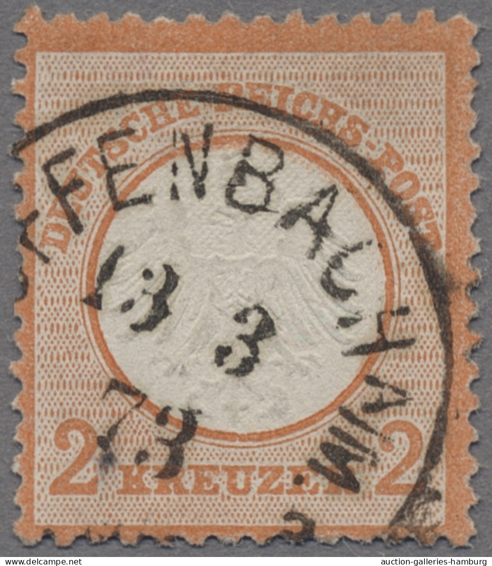 Deutsches Reich - Brustschild: 1873, Kleiner Brustschild, 2 Kr. Rotorange, üblic - Oblitérés