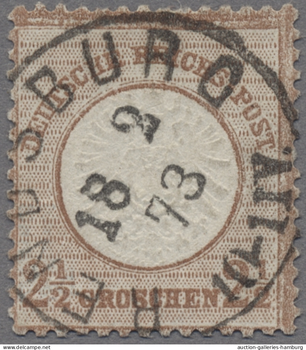 Deutsches Reich - Brustschild: 1873, Großer Brustschild, 2 1/2 Groschen Mittelro - Used Stamps