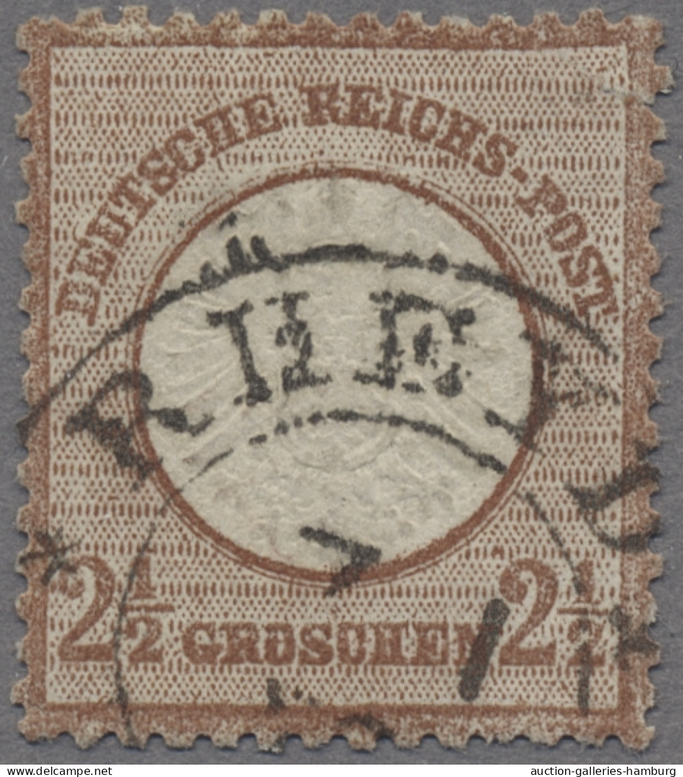 Deutsches Reich - Brustschild: 1873, Großer Brustschild, 2 1/2 Groschen Mittelro - Oblitérés