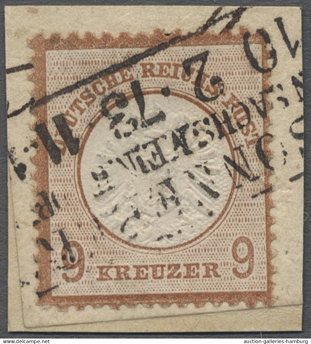 Deutsches Reich - Brustschild: 1872, Großer Brustschild 9 Kr. Rötlichbraun, Entw - Otros & Sin Clasificación