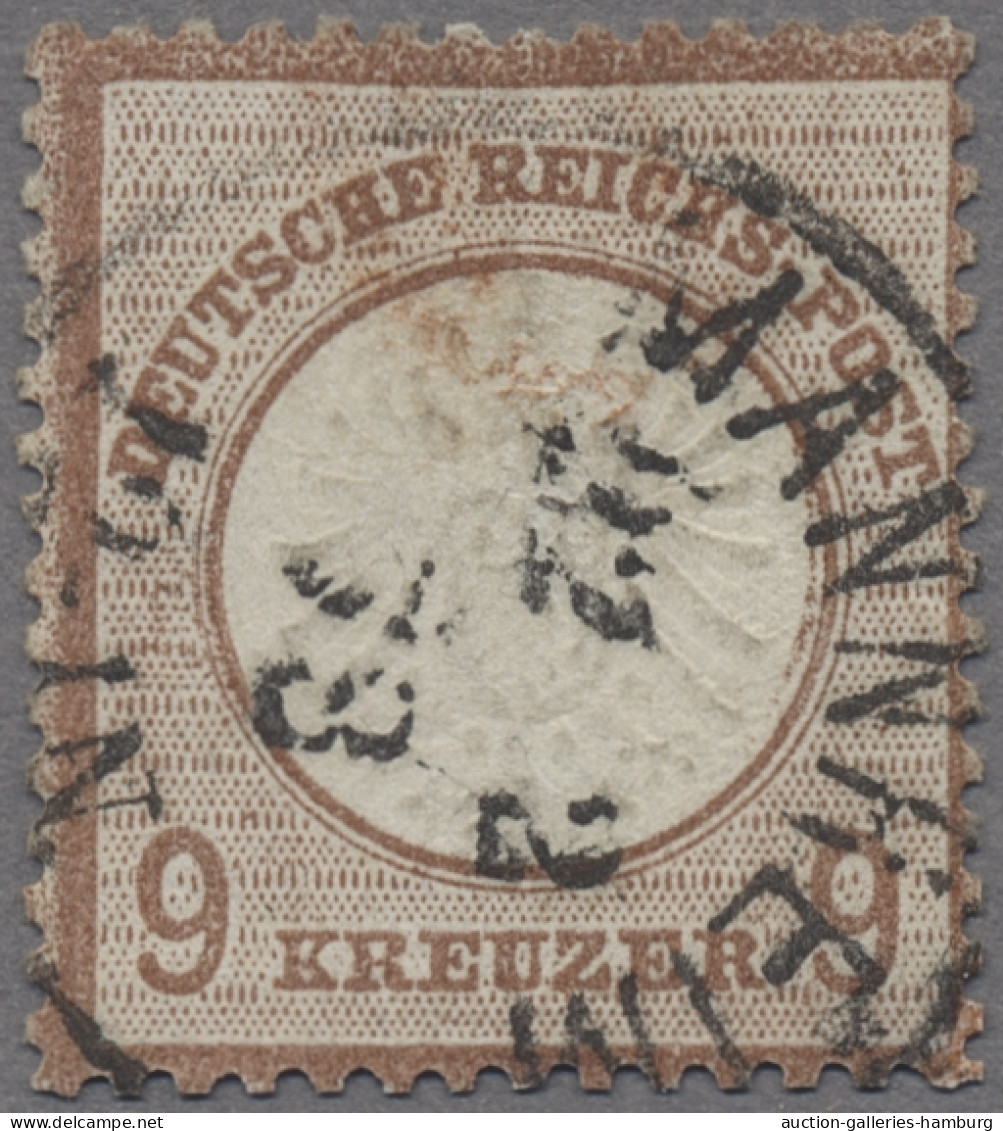Deutsches Reich - Brustschild: 1872, Großer Brustschild 9 Kreuzer In Der Guten F - Usados