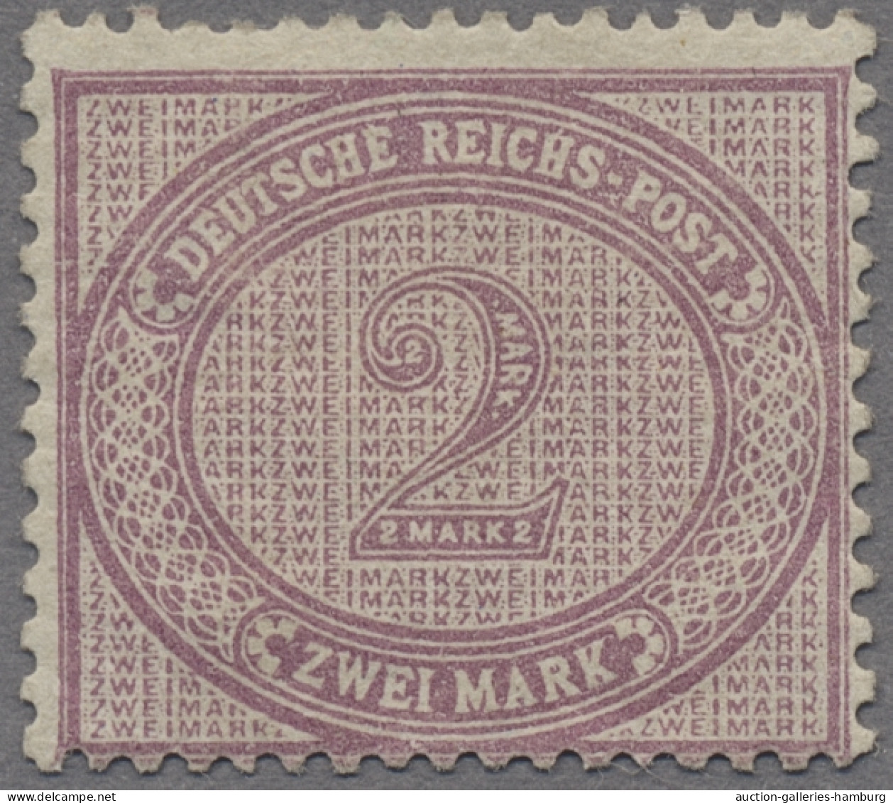 Deutsches Reich - Pfennige: 1889, 2 Mark Lebhaftgraulila, Ungebraucht Mit Teilen - Neufs