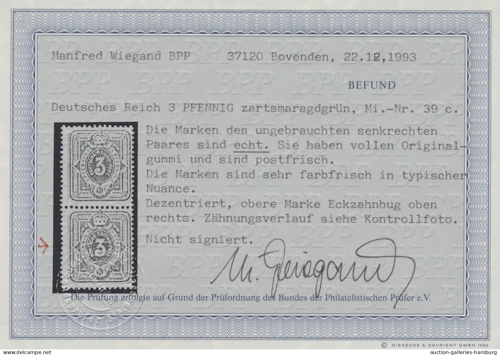 Deutsches Reich - Pfennig: 1887ff., 3 Pf. Mittelgelblichgrün [früher: Zartsmarag - Nuevos