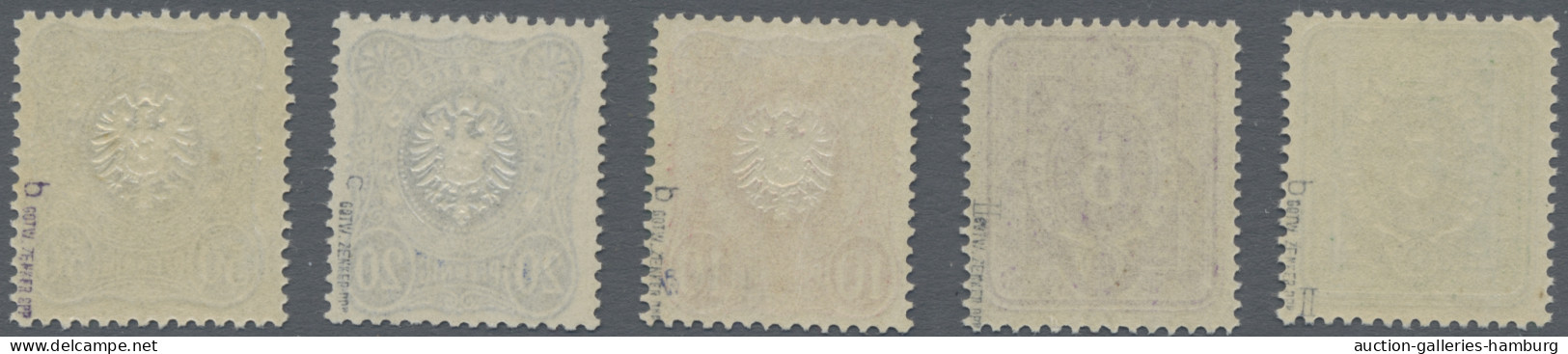 Deutsches Reich - Pfennig: 1886ff., Spätauflage, Der Komplette Satz 3 Pf. - 50 P - Unused Stamps