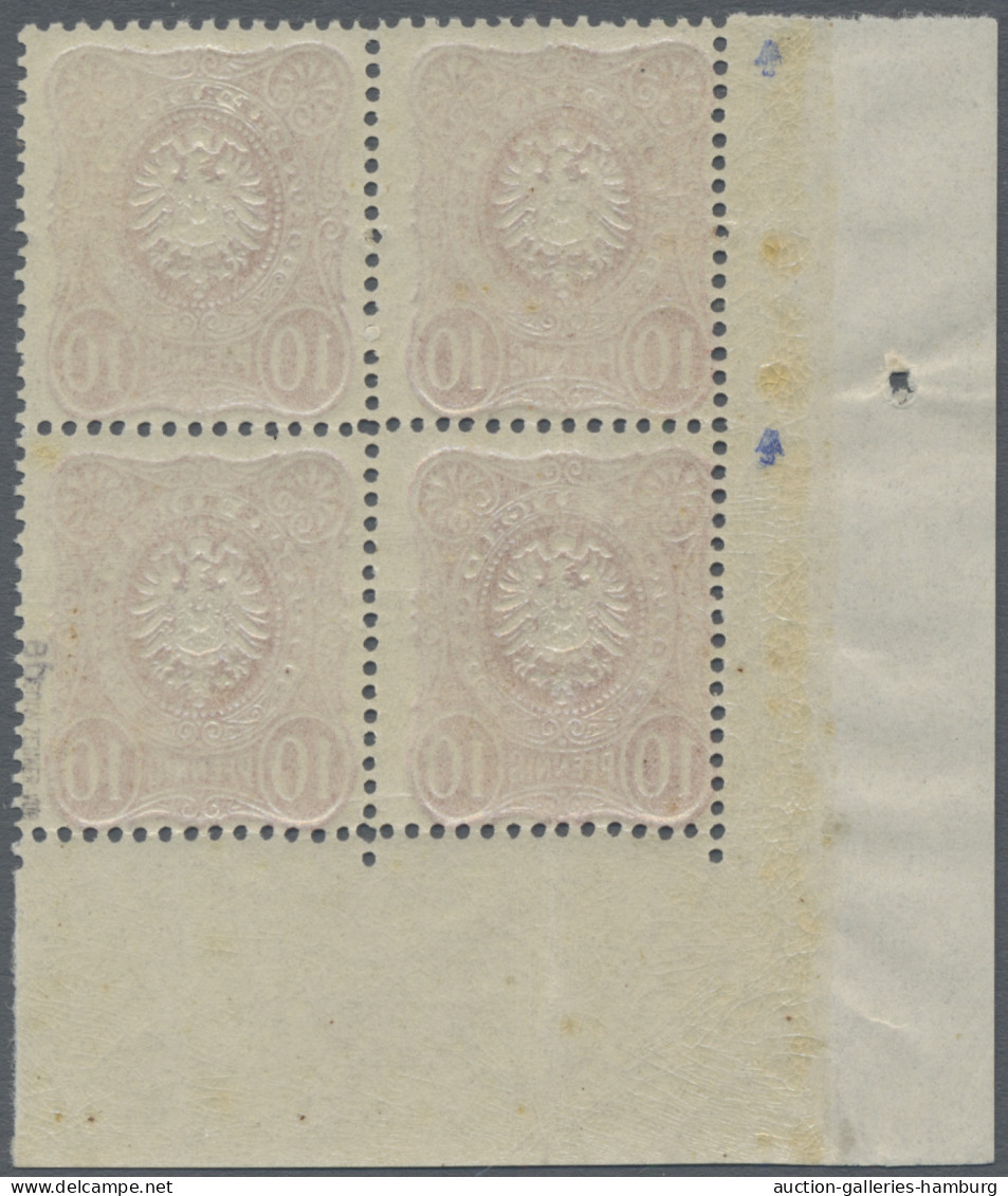 Deutsches Reich - Pfennig: 1885 (ca.),10 Pf. Hellrosa, Normal Bis Sehr Gut Zentr - Unused Stamps