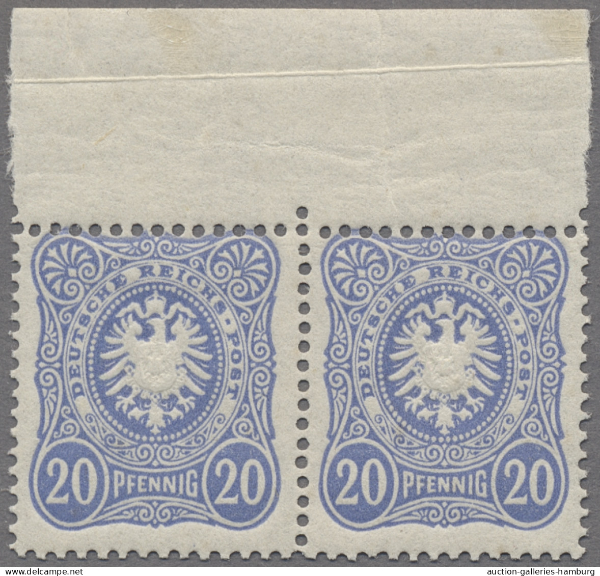 Deutsches Reich - Pfennig: 1885ff., 20 Pfg. Lebhaftkobalt, Waagerechtes Paar Vom - Neufs