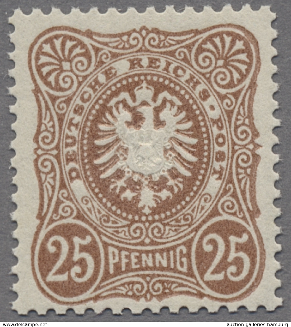 Deutsches Reich - Pfennig: 1889, 25 Pfg. Lebhaftgelbbraun, Spätauflage, Scharfe - Unused Stamps