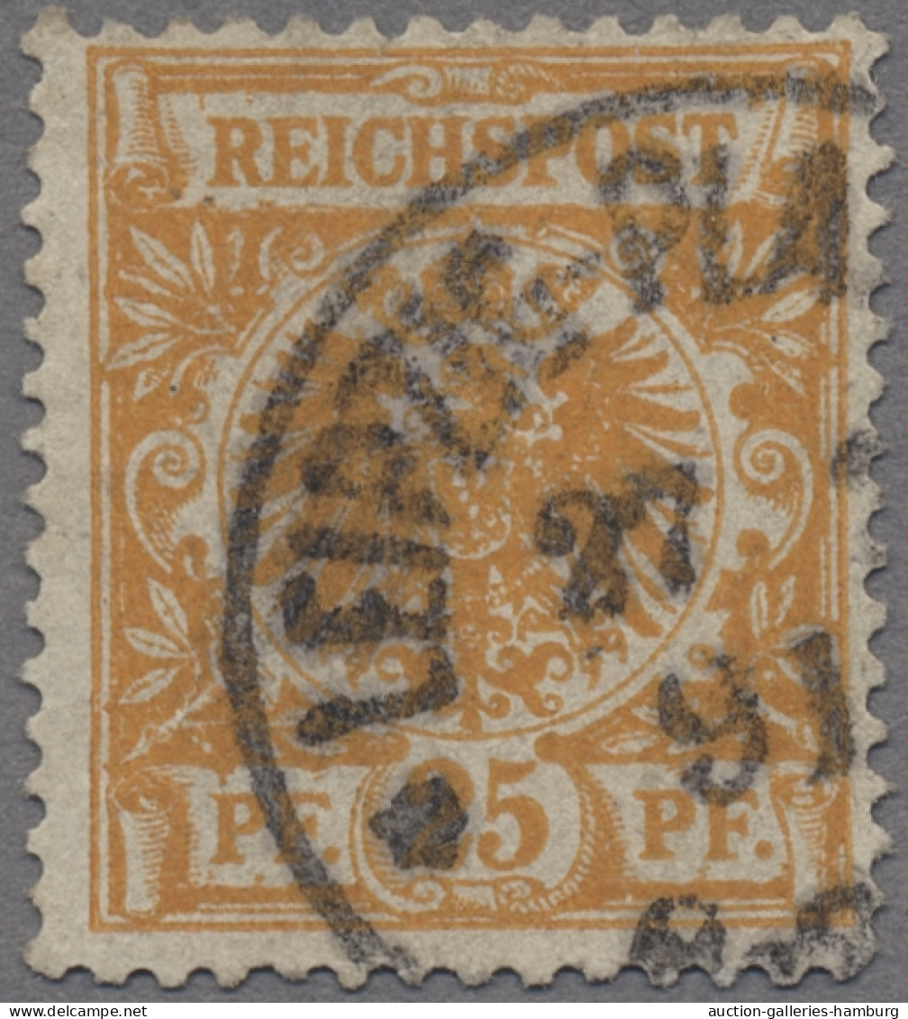 Deutsches Reich - Krone / Adler: 1891, Adler, 25 Pfg. In Der Seltenen Farbe Lebh - Oblitérés