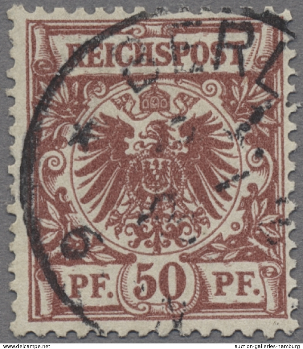 Deutsches Reich - Krone / Adler: 1889, Adler, 50 Pfg. In Der Sehr Seltenen Farbe - Used Stamps