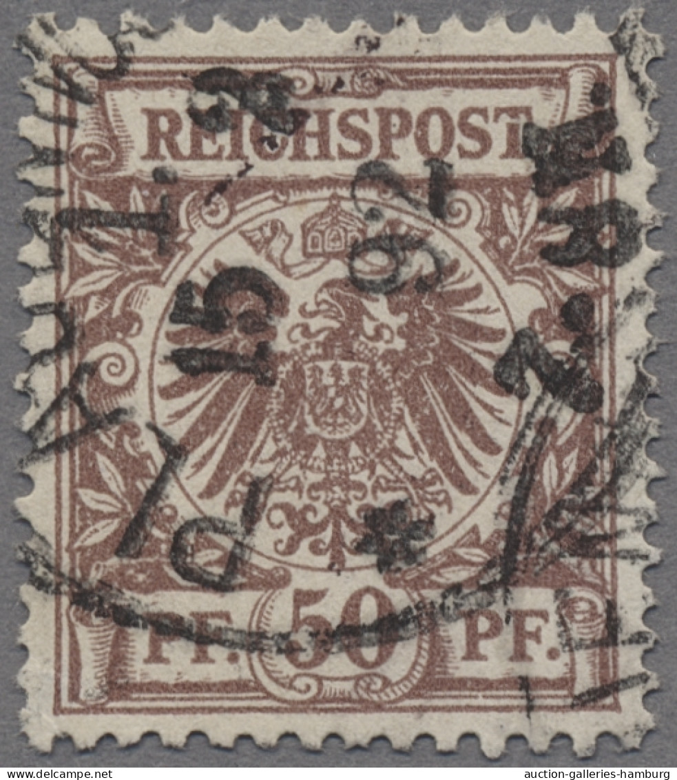 Deutsches Reich - Krone / Adler: 1892, 50 Pfg. Lebhaftrötlichbraun [im FB "lilab - Used Stamps