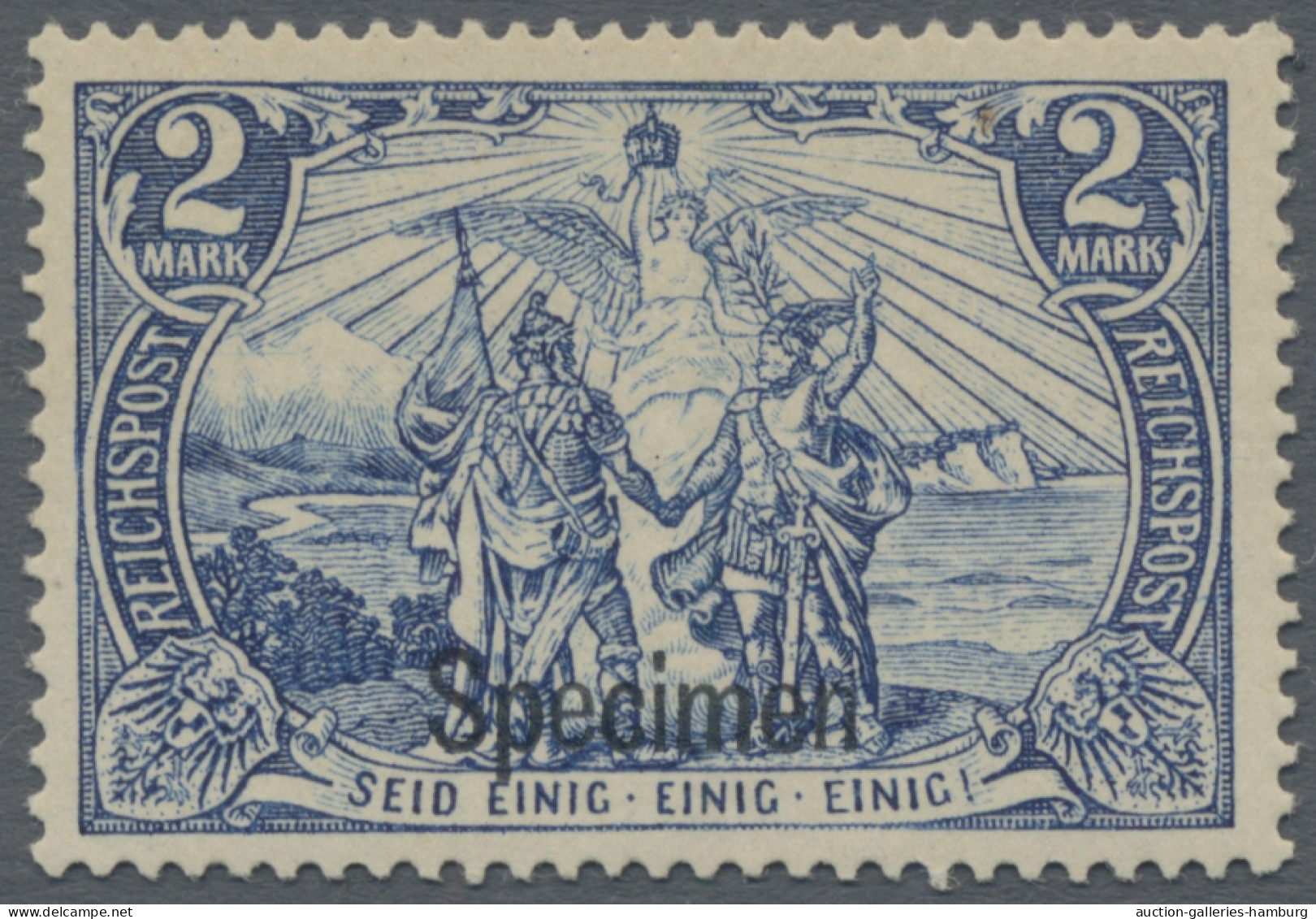 Deutsches Reich - Germania: 1900, REICHSPOST, Nord Und Süd, 2 M. Violettultramar - Neufs