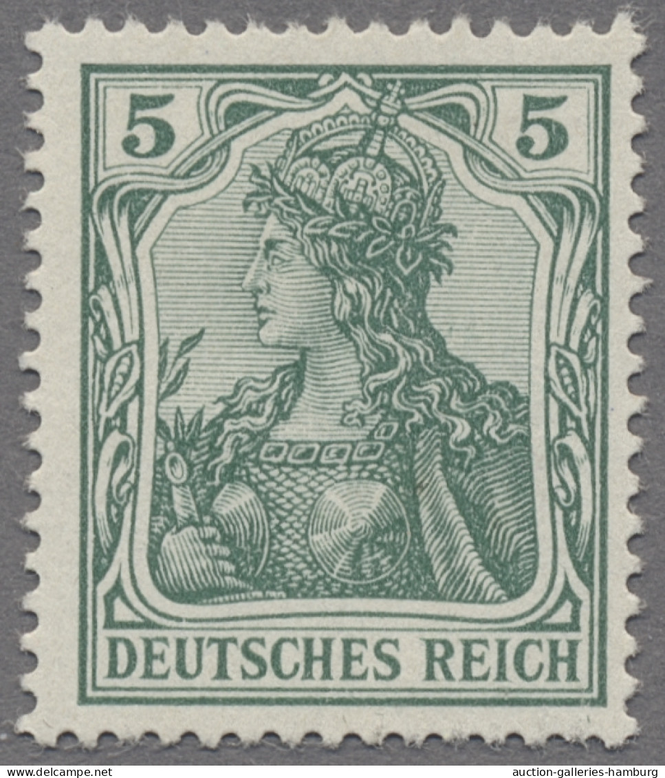 Deutsches Reich - Germania: 1902, Deutsches Reich O. Wz., 5 Pf. Ungebraucht In D - Unused Stamps